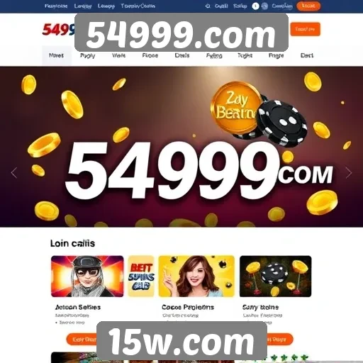 Usabilidade e design do site 54999.com para jogadores